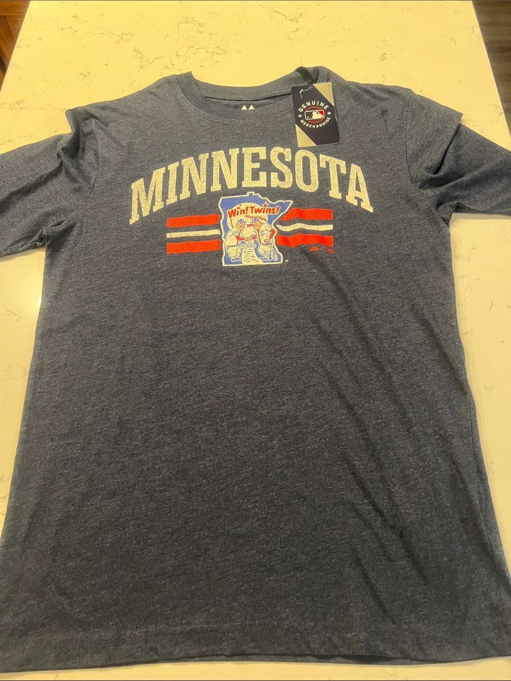 Minnesota Vintage Graphic Tee - Blue Short Sleeve Shirt